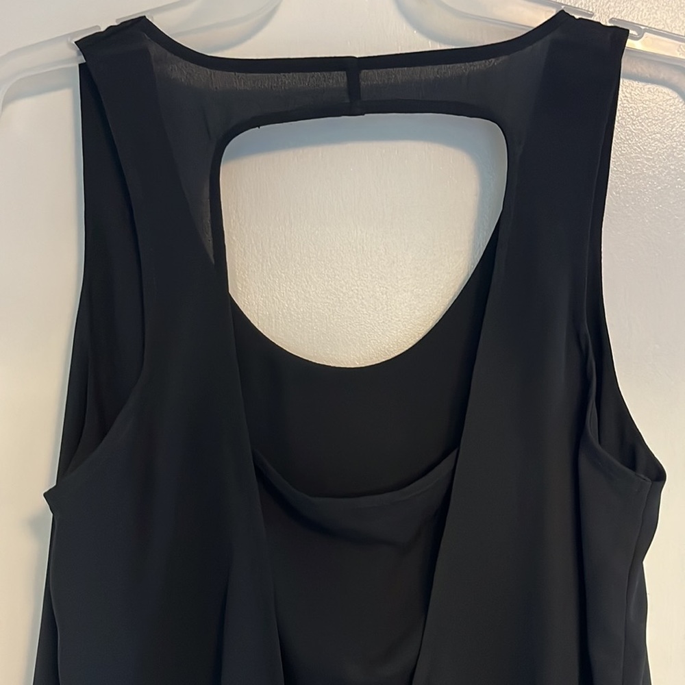 Express Tie Back Black Lightweight Sleeveless Top - Picture 4 of 7